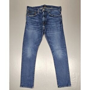 Polo Ralph Lauren Jeans Mens 33x32 Fits (33×31) Blue Varick Slim Whisker Denim